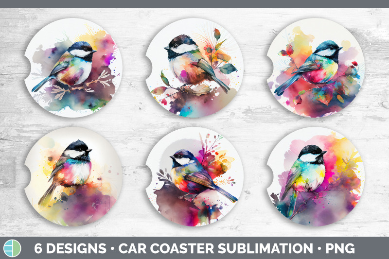 rainbow-chickadee-car-coaster-sublimation-designs-bundle