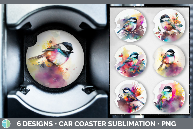 rainbow-chickadee-car-coaster-sublimation-designs-bundle