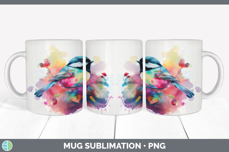 rainbow-chickadee-mug-sublimation-coffee-cup-background-png