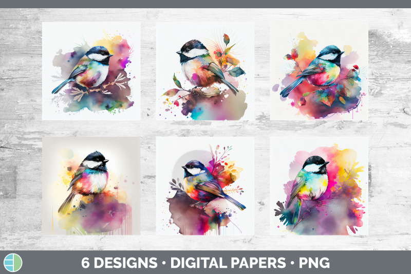 rainbow-chickadee-backgrounds-digital-scrapbook-papers