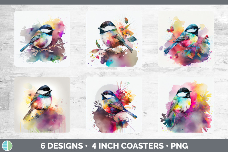 rainbow-chickadee-square-coaster-sublimation-designs-bundle