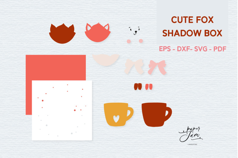 shadow-box-svg-3d-cute-fox-shadow-box-layered-svg