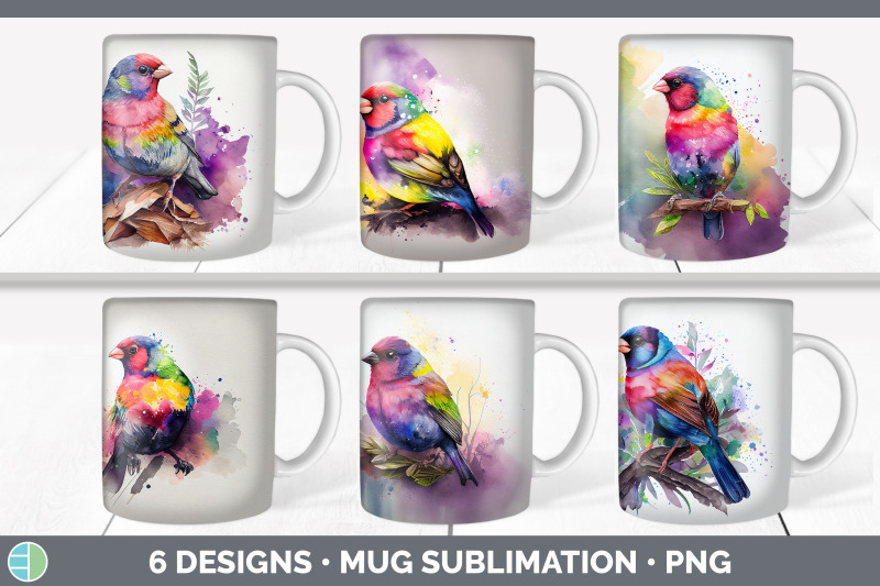 rainbow-finch-mug-sublimation-coffee-cup-background-png