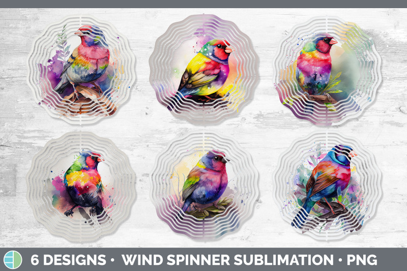 rainbow-finch-wind-spinner-sublimation-designs-bundle