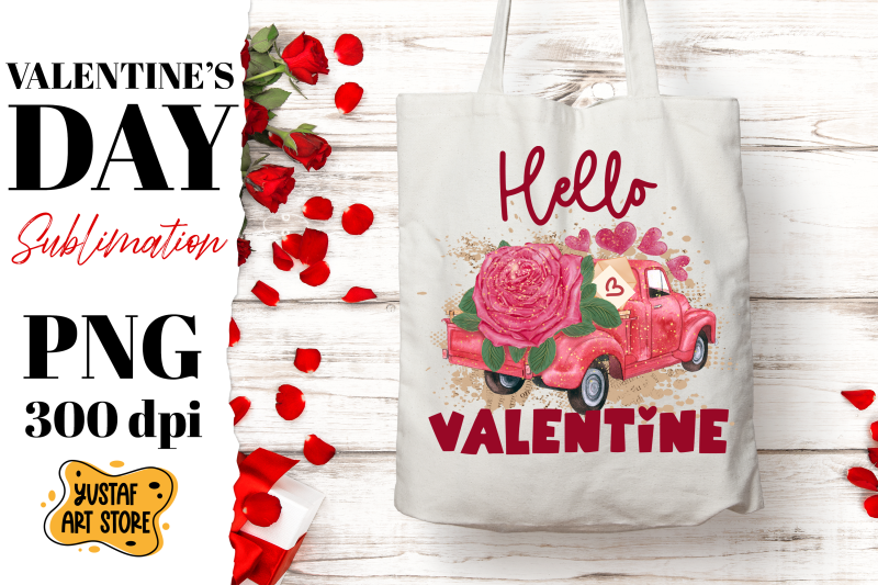 hello-valentine-valentine-039-s-day-red-truck-sublimation-png