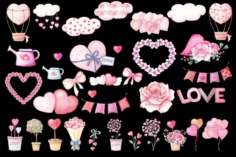 watercolor-clipart-lovely-valentine