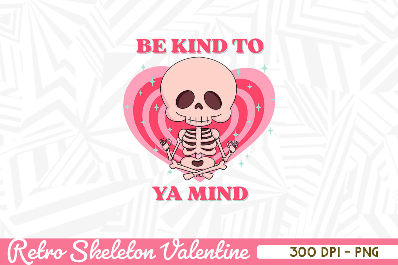 be-kind-to-ya-mnd-retro-yoga-skeleton