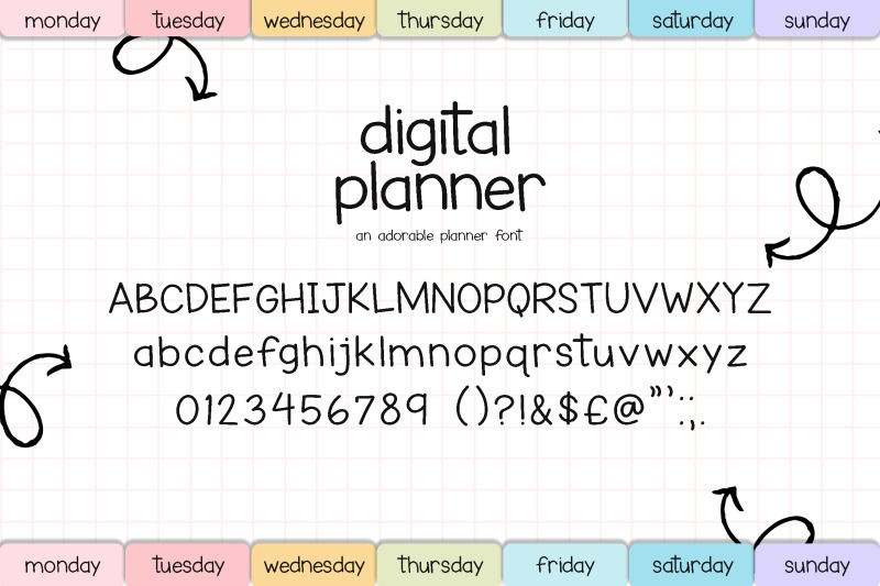 digital-planner-font-planner-fonts-goodnotes-fonts-planning-fonts