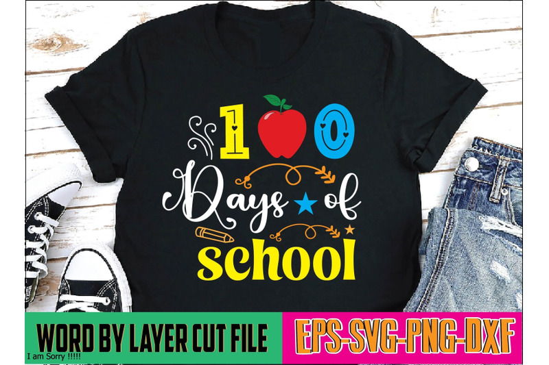 100-days-of-school-svg-t-shirt-design