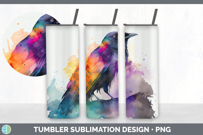 rainbow-crow-tumbler-sublimation-bundle