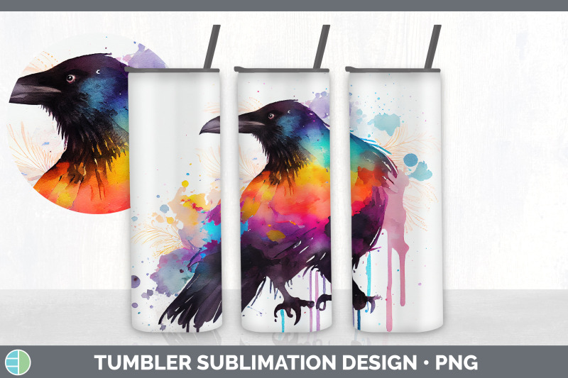 rainbow-crow-tumbler-sublimation-bundle