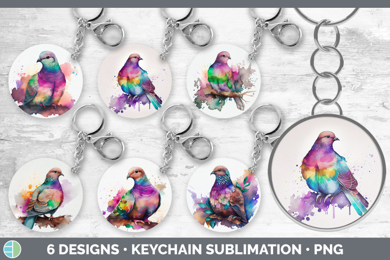 rainbow-dove-keychain-bundle-keyring-sublimation-designs