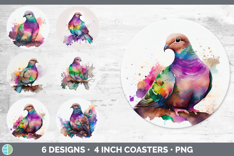 rainbow-dove-round-coaster-sublimation-designs-bundle