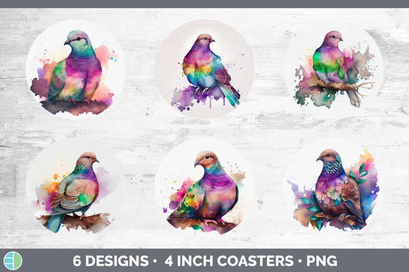 rainbow-dove-round-coaster-sublimation-designs-bundle