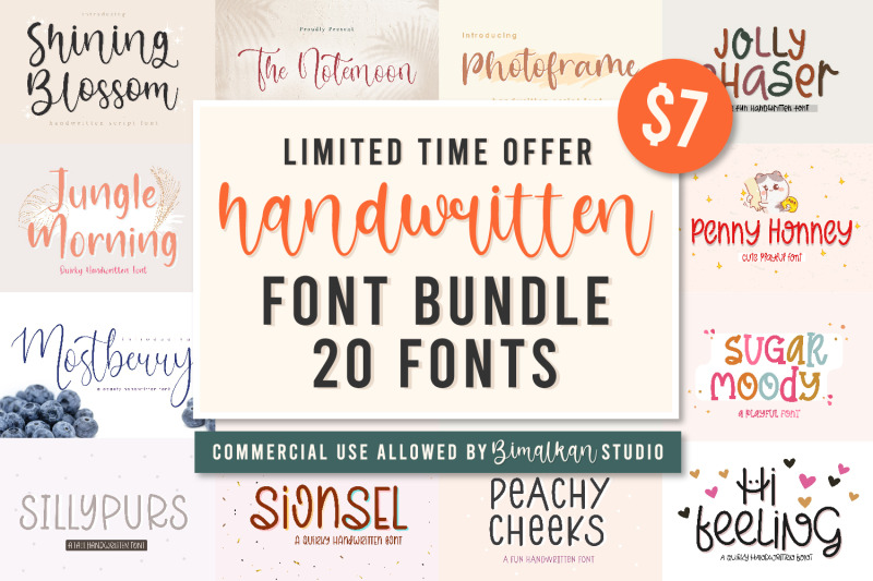 20-handwritten-font-bundle