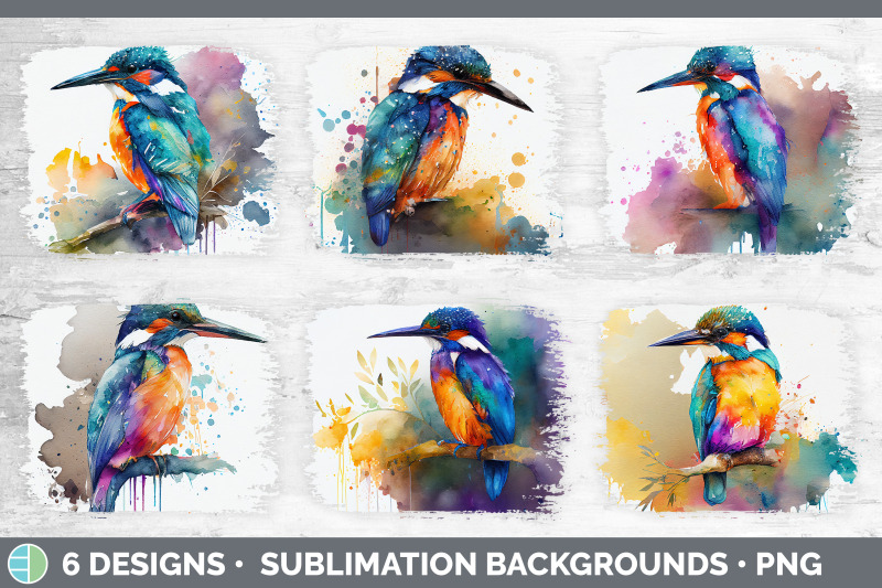 rainbow-kingfisher-distressed-sublimation-background-panel