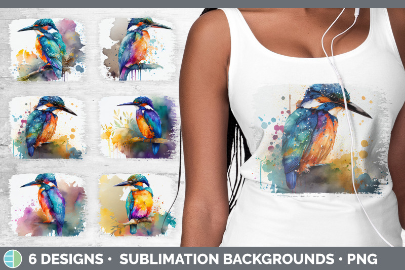 rainbow-kingfisher-distressed-sublimation-background-panel