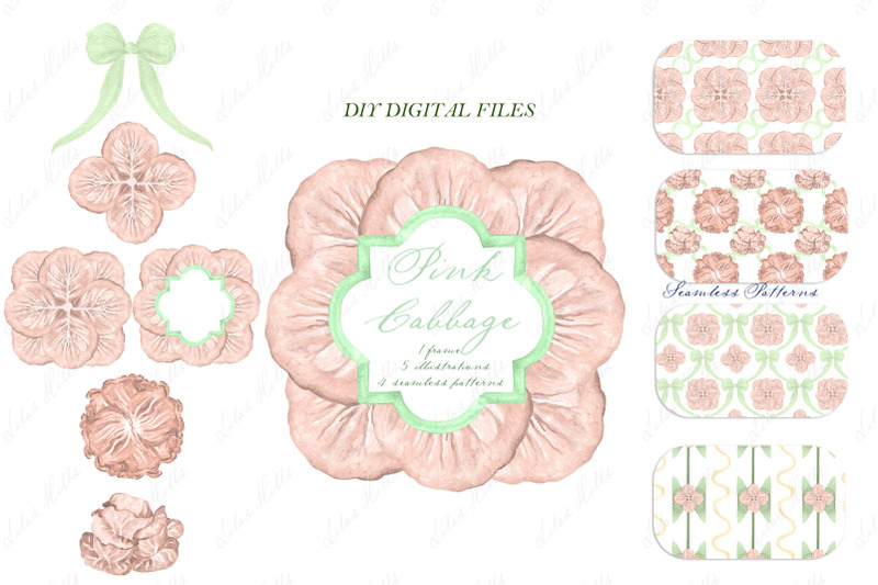 watercolor-cabbage-pink-vintage-baby-shower-diy-digital-clipart