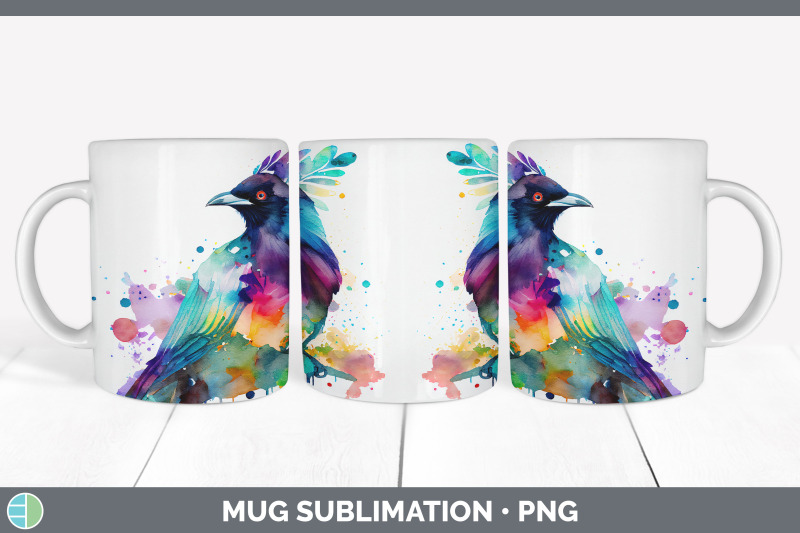 rainbow-magpie-mug-sublimation-coffee-cup-background-png