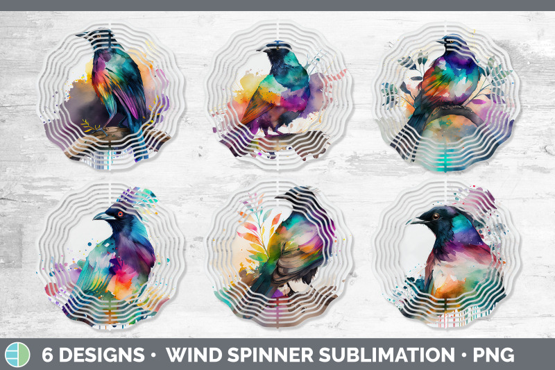 rainbow-magpie-wind-spinner-sublimation-designs-bundle