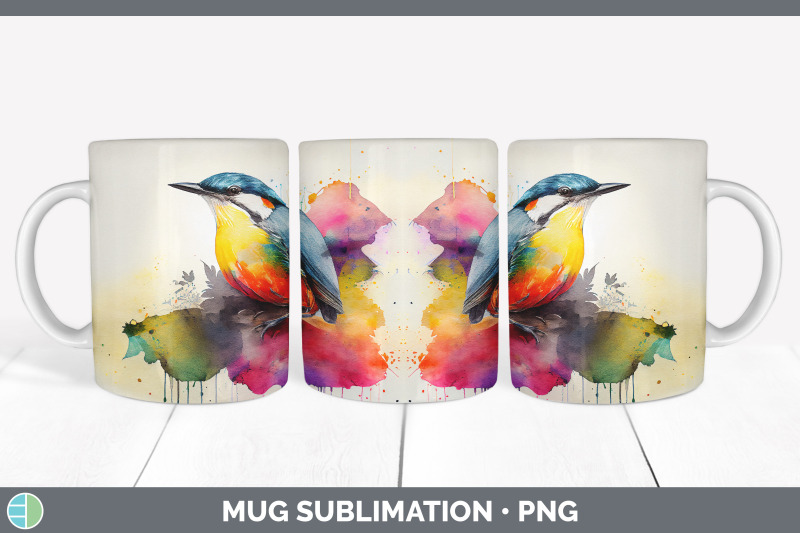 rainbow-nuthatch-mug-sublimation-coffee-cup-background-png