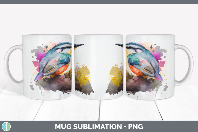 rainbow-nuthatch-mug-sublimation-coffee-cup-background-png