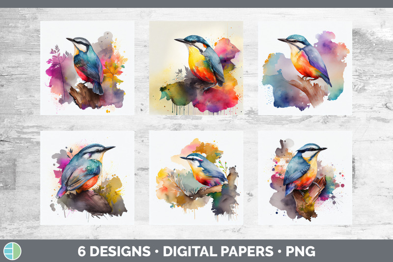 rainbow-nuthatch-backgrounds-digital-scrapbook-papers