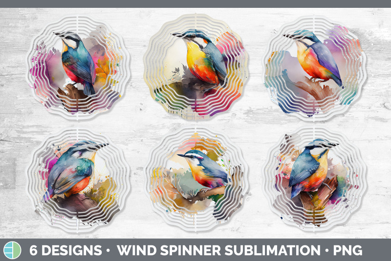 rainbow-nuthatch-wind-spinner-sublimation-designs-bundle