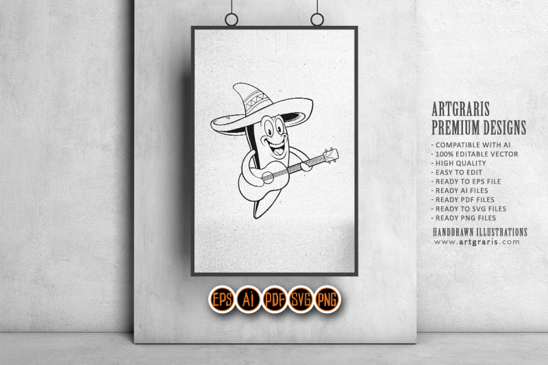 funny-chilli-cinco-de-mayo-playing-guitar-mexican-outline