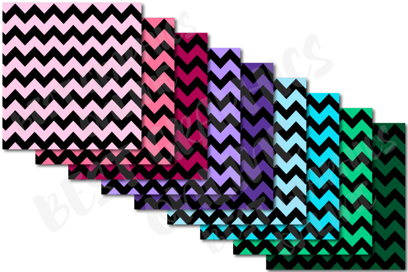 black-chevron-background-papers-chevron-digital-papers-pack