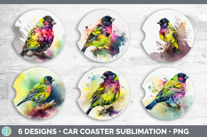 rainbow-siskin-car-coaster-sublimation-designs-bundle