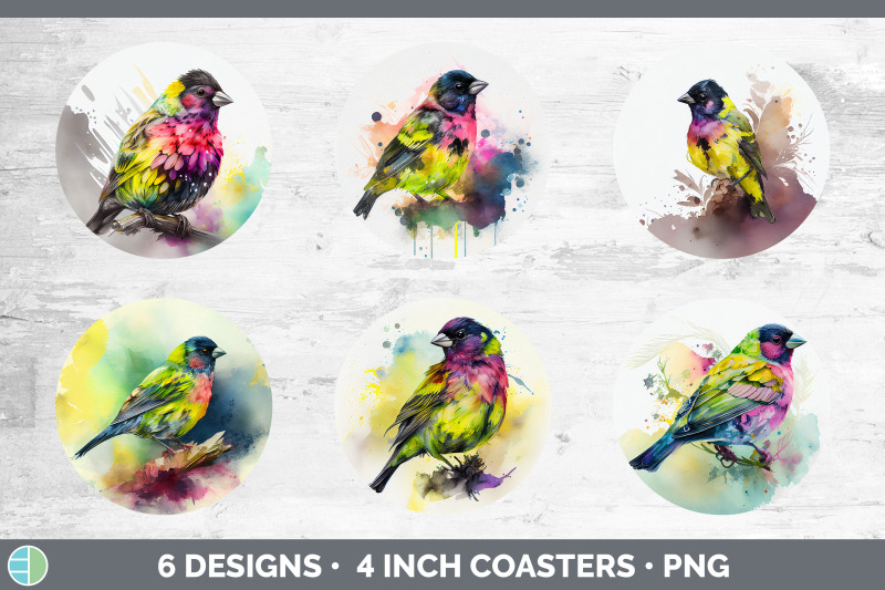 rainbow-siskin-round-coaster-sublimation-designs-bundle