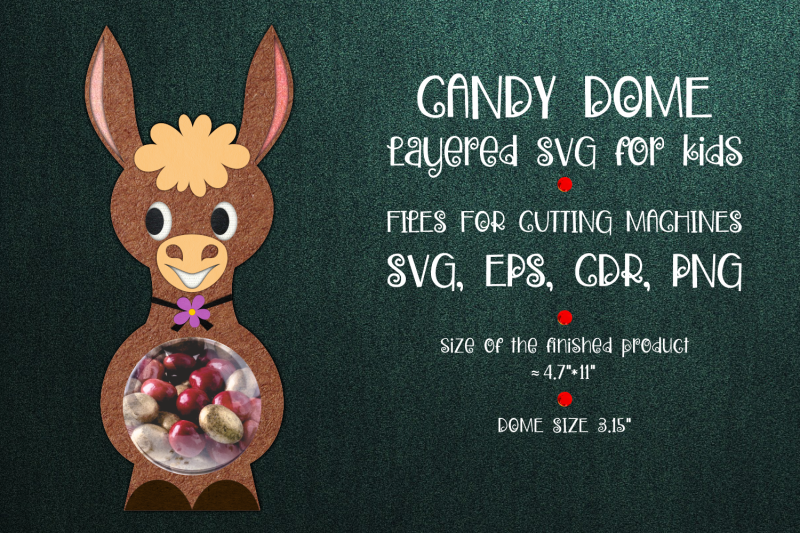 donkey-candy-dome-paper-craft-template