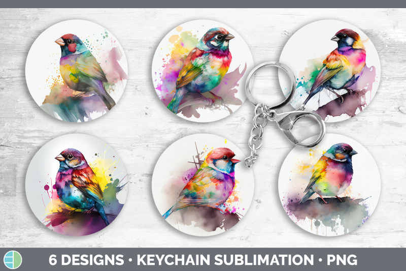 rainbow-sparrow-keychain-bundle-keyring-sublimation-designs