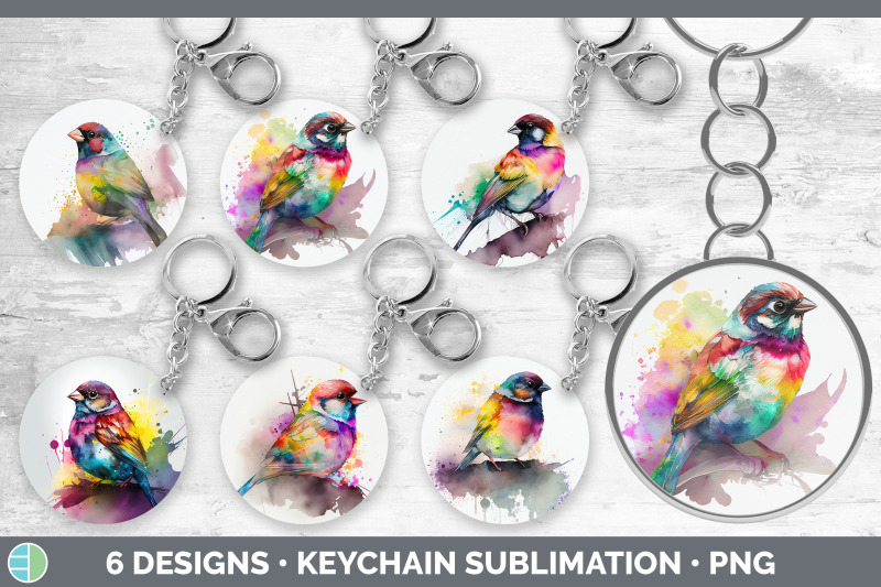 rainbow-sparrow-keychain-bundle-keyring-sublimation-designs