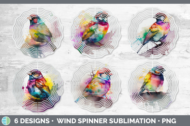 rainbow-sparrow-wind-spinner-sublimation-designs-bundle