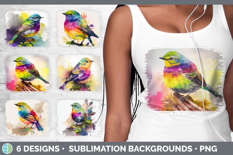 rainbow-warbler-distressed-sublimation-background-panel