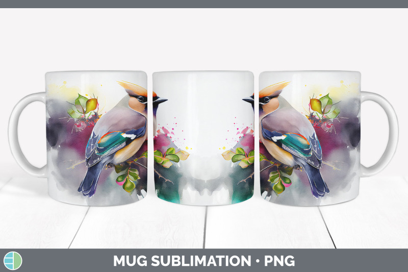 rainbow-waxwing-mug-sublimation-coffee-cup-background-png