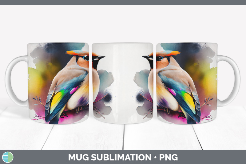 rainbow-waxwing-mug-sublimation-coffee-cup-background-png