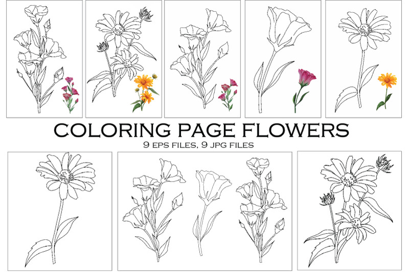 coloring-page-flowers