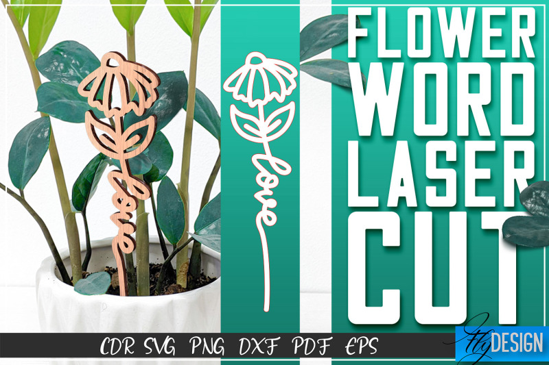 flower-word-laser-cut-svg-flower-decor-svg-design-cnc-files