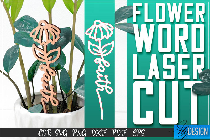 flower-word-laser-cut-svg-flower-decor-svg-design-cnc-files