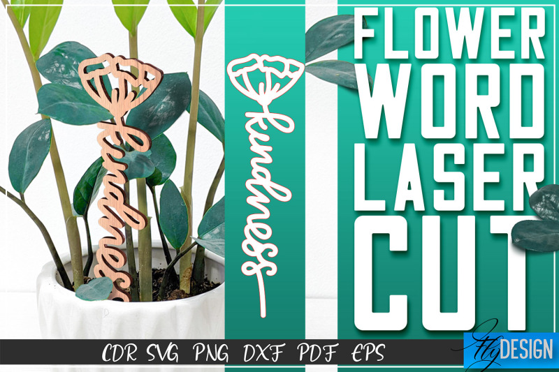 flower-word-laser-cut-svg-flower-decor-svg-design-cnc-files