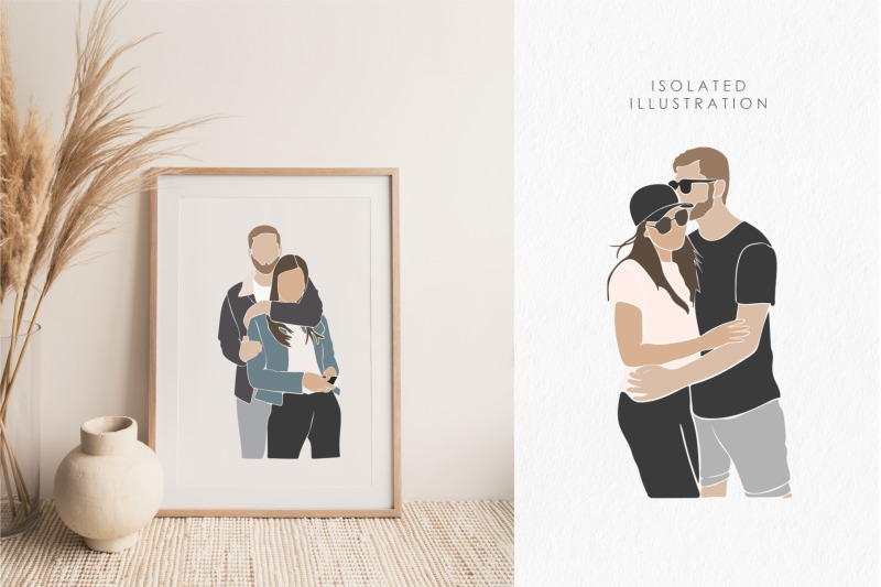 love-couple-clipart-12-abstract-couple-silhouette-couple-elements