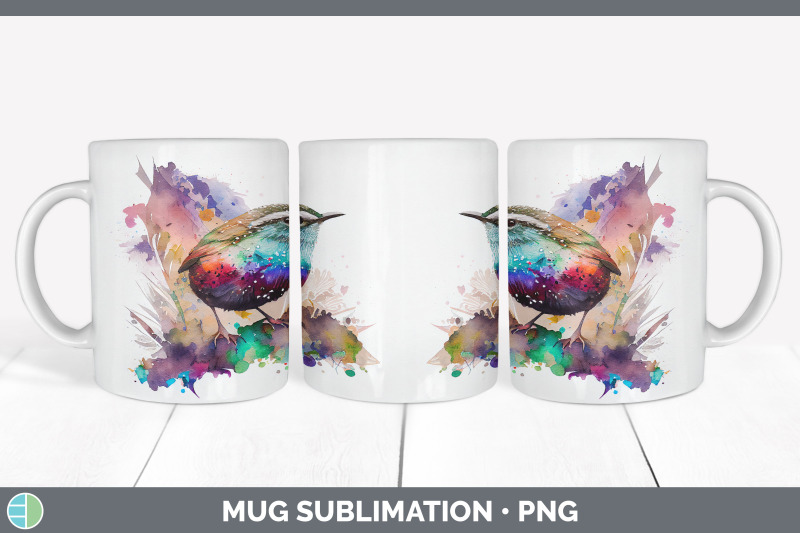 rainbow-wren-mug-sublimation-coffee-cup-background-png