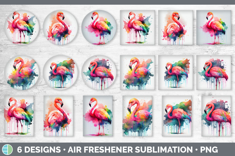 rainbow-flamingo-air-freshener-sublimation-designs-bundle