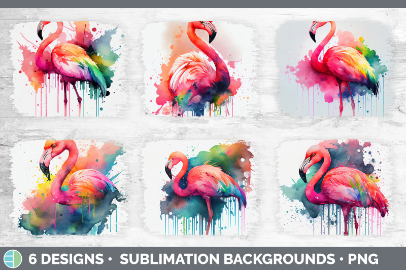 rainbow-flamingo-distressed-sublimation-background-panel