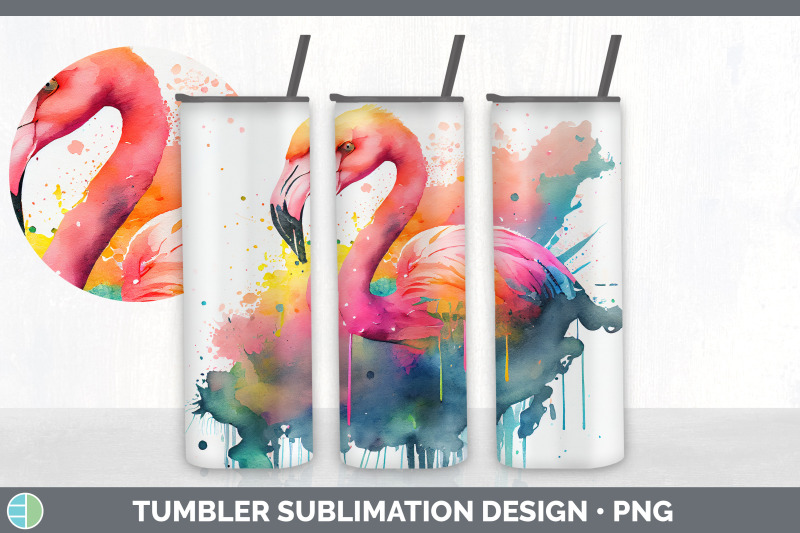 rainbow-flamingo-tumbler-sublimation-bundle