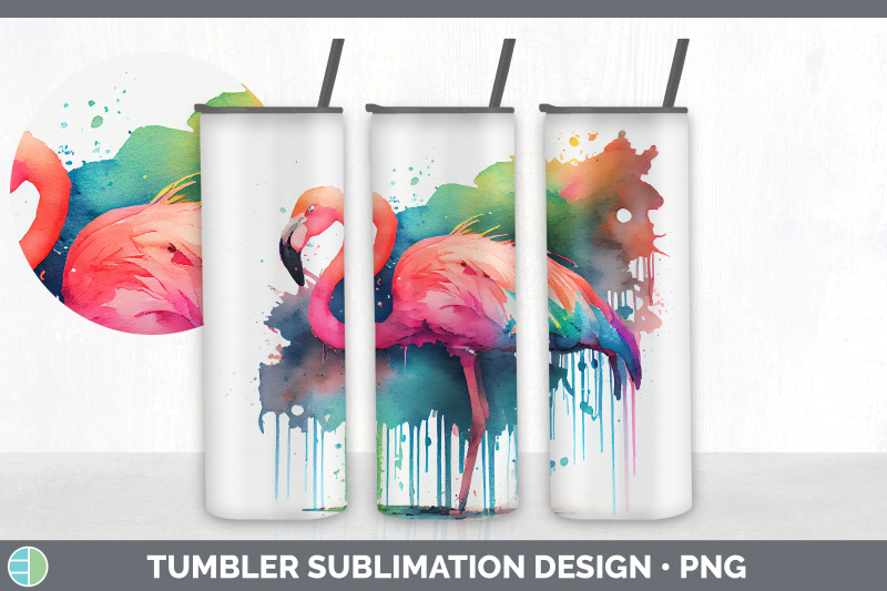 rainbow-flamingo-tumbler-sublimation-bundle