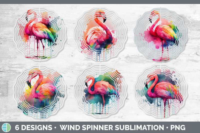 rainbow-flamingo-wind-spinner-sublimation-designs-bundle